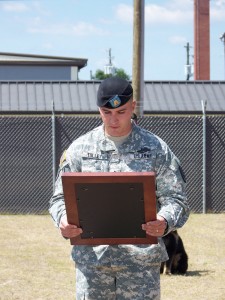 At Fort Benning for the presentation of Governor Deal’s original May 18, 2011 Military Dog Handler Day Proclamation.