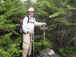 Jonathan Wahl on long hike in the mountains