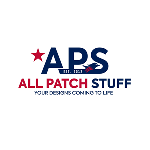 This is the logo for APS, which stands for All Patch Stuff. The tagline is 